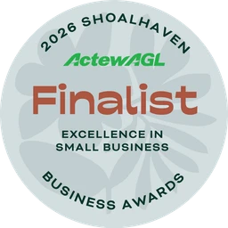 2026 Shoalhaven Business Awards Finalist - Excellence in Small Business 2026 Shoalhaven Business Awards Finalist - Excellence in Small Business